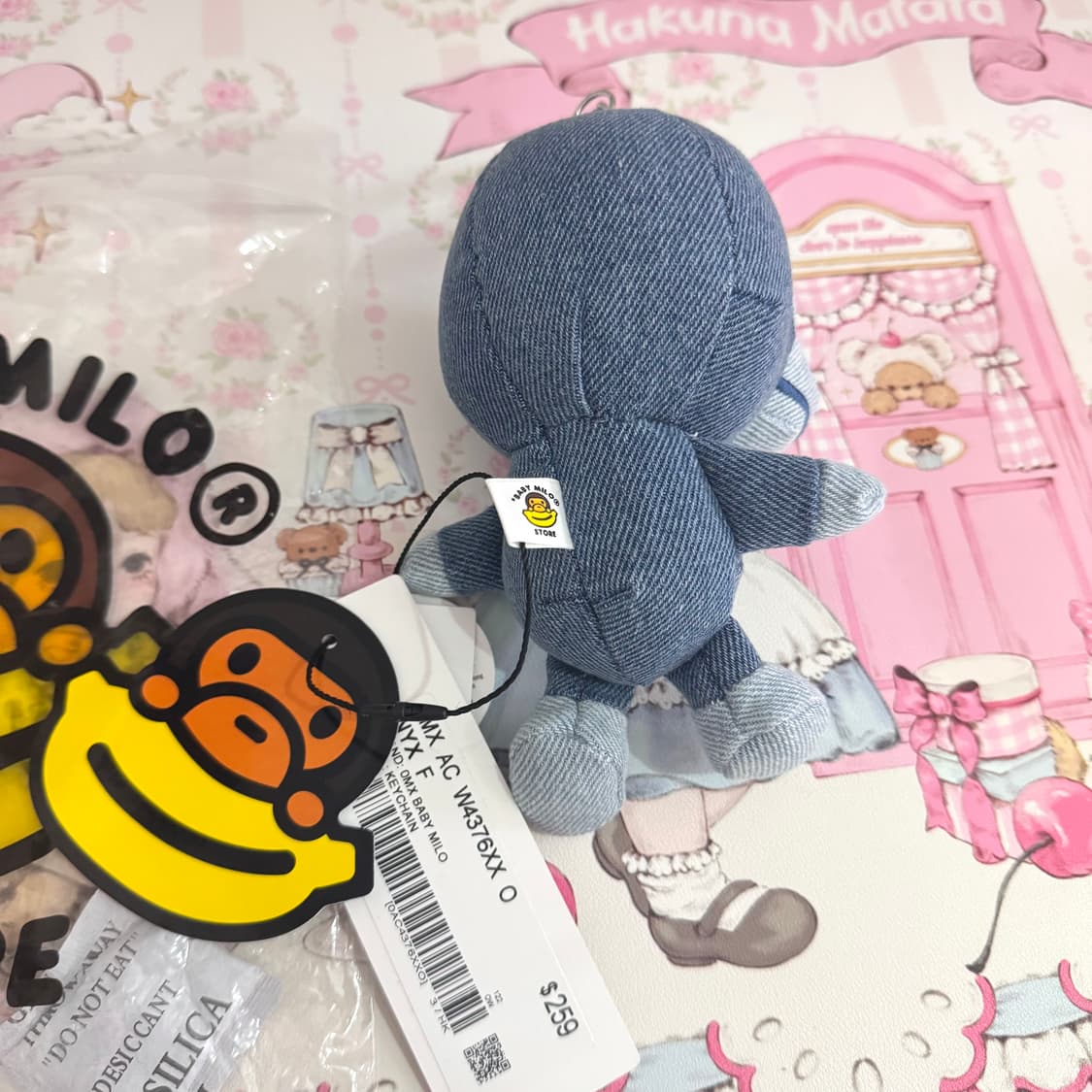 베이프 데님 키링 라이트 인디고 상품이미지3