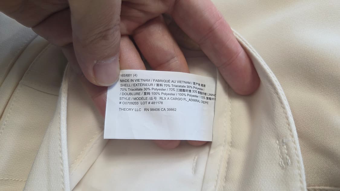 띠어리 애드미럴 크레이프 와이드 레크 카고 팬츠 상품이미지5