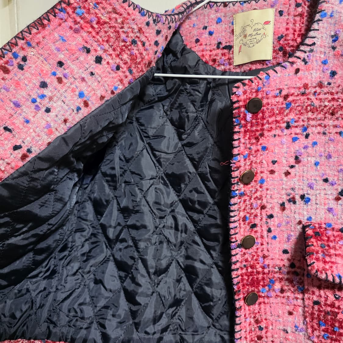 위드마이러브 태향옷장 누빔 믹스드 트위드자켓 상품이미지6