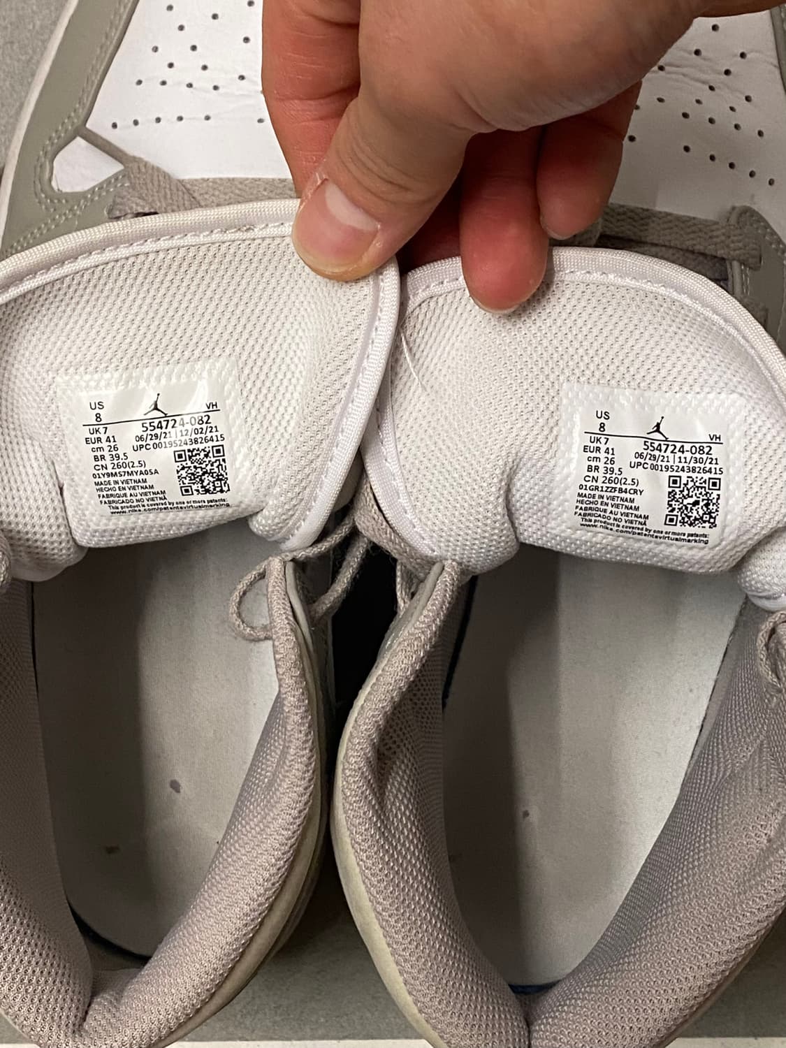 나이키 에어 조던 1 미드 컬리지 그레이 260 상품이미지5