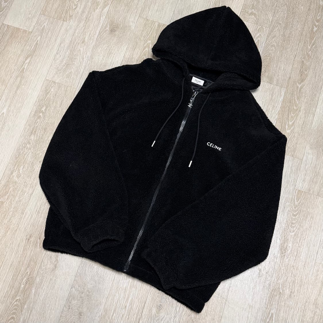 [블랙 XL/새상품급]셀린느 오슬롯 프린트 플리스 후드 후리스 상품이미지1