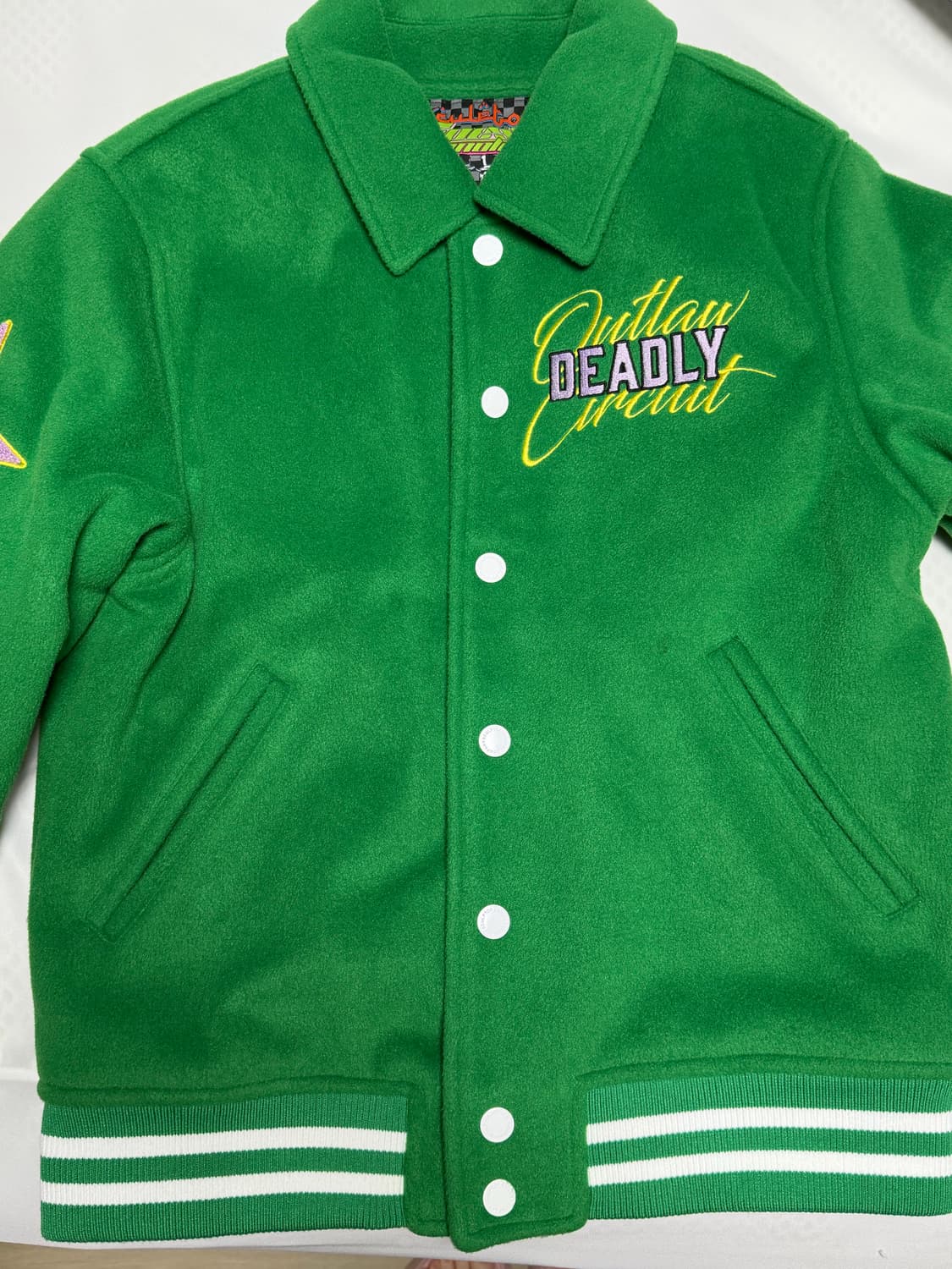 스컬프터 Varsity Standard Jacket Green 상품이미지8