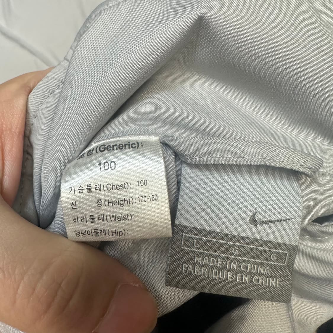 나이키 00s 백로고 그레이바람막이 100 상품이미지4