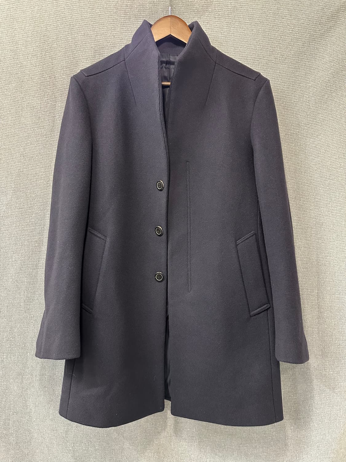 솔리드옴므 SOLID HOMME 울 블렌드 스탠드넥 코트 상품이미지1