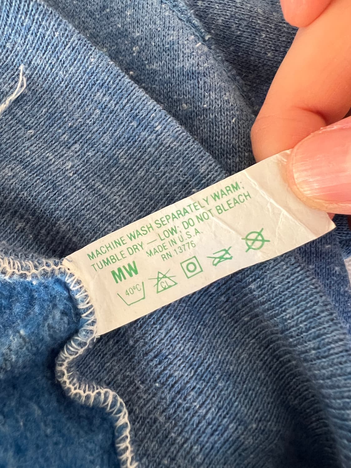 80s 헤더 블루 래글런 스웻셔츠 Made in USA 상품이미지4