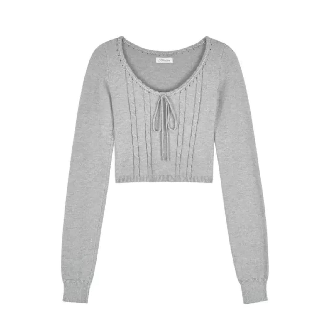 택 O 클리시어 츄로 케이블 니트  상품이미지1