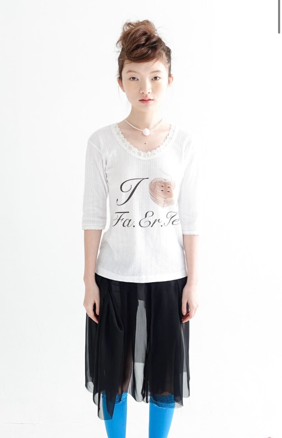 faerie lace t-shiry ivory 상품이미지1