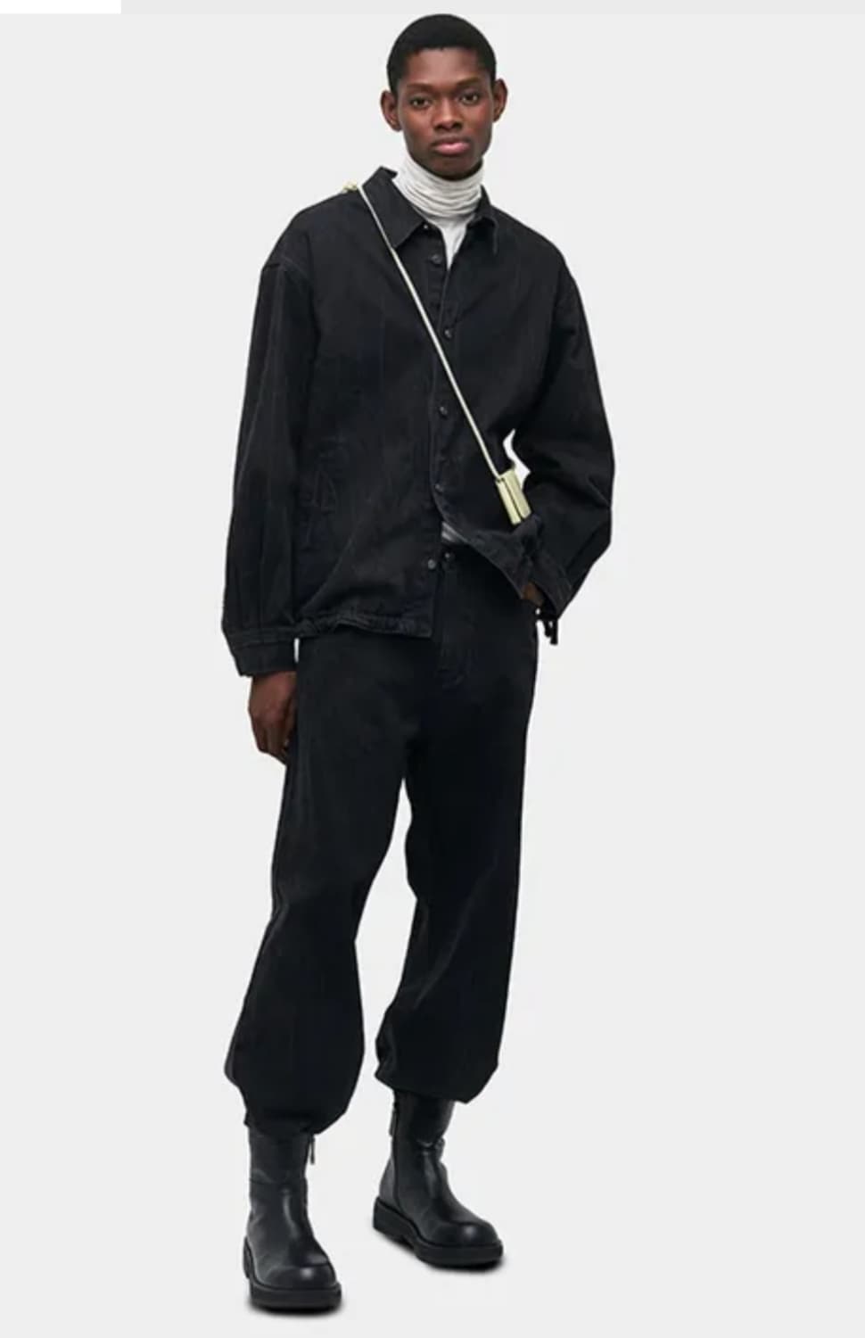 쿠어 링클 이펙트 아우터 셔츠 블랙 L 상품이미지1