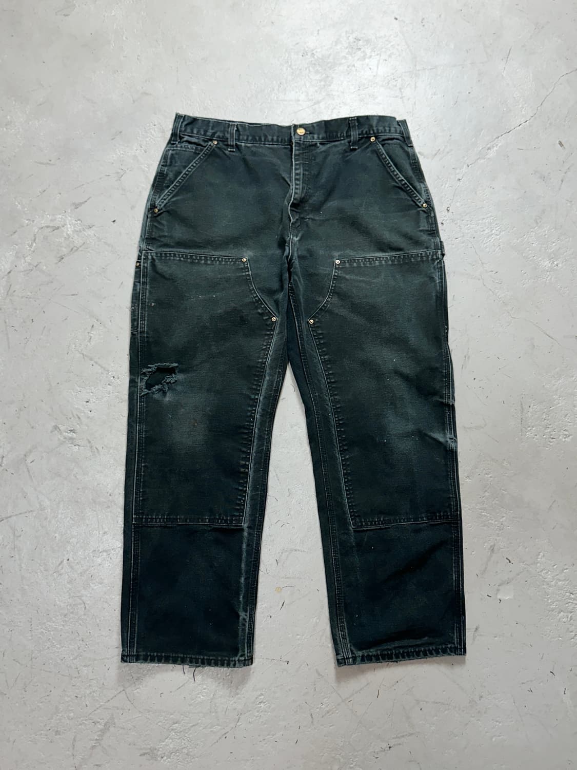 OG 칼하트 B01 더블니 블랙 칼하트 썩블니 워크팬츠 상품이미지2