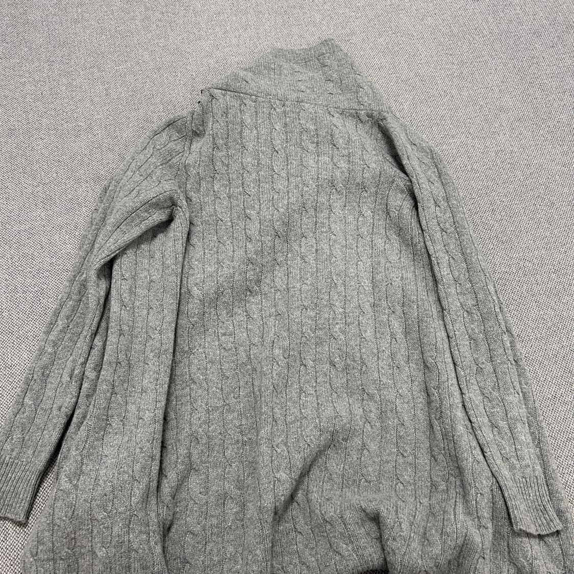 폴로 우먼스 울 캐시미어 레더스트랩 워머 가디건(S) 상품이미지5