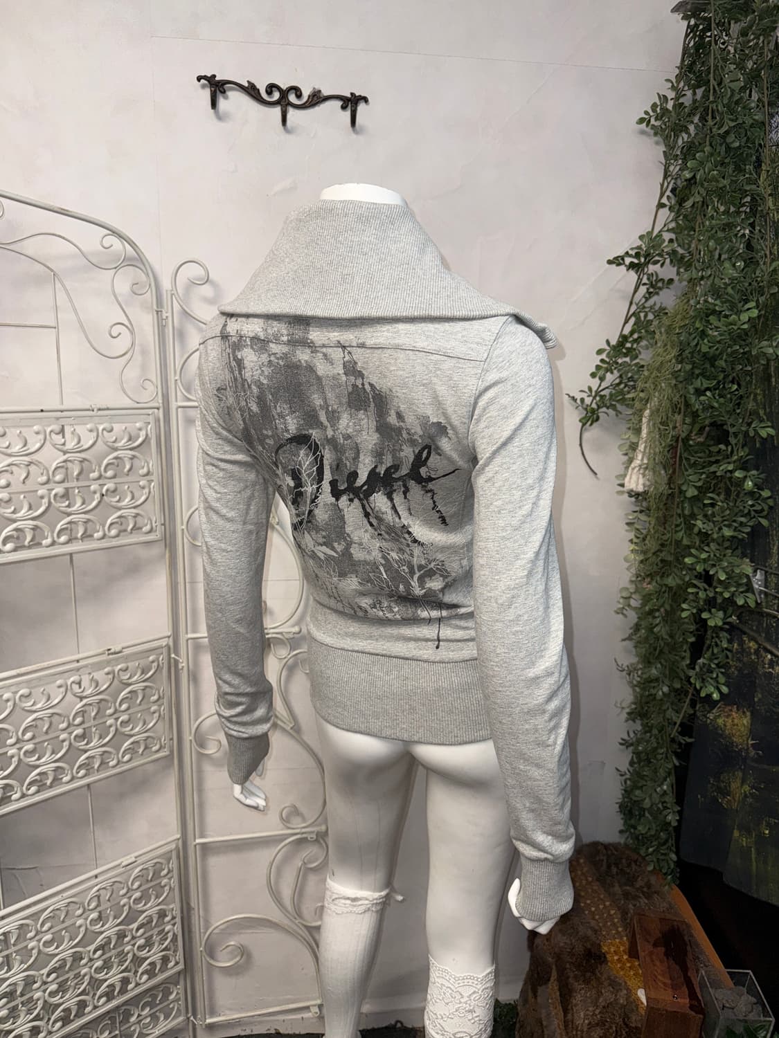 DIESEL gray logo graphic sweat jacket  상품이미지10