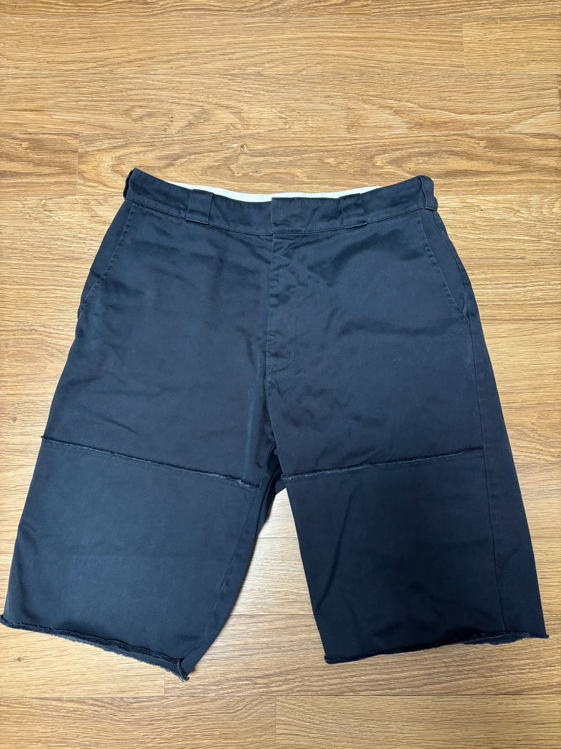 뤡코즈 더블니 쇼츠 네이비 상품이미지1