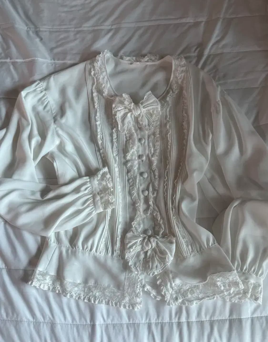 빈티지 히메갸루 블라우스 (사이즈 프리 상품이미지1