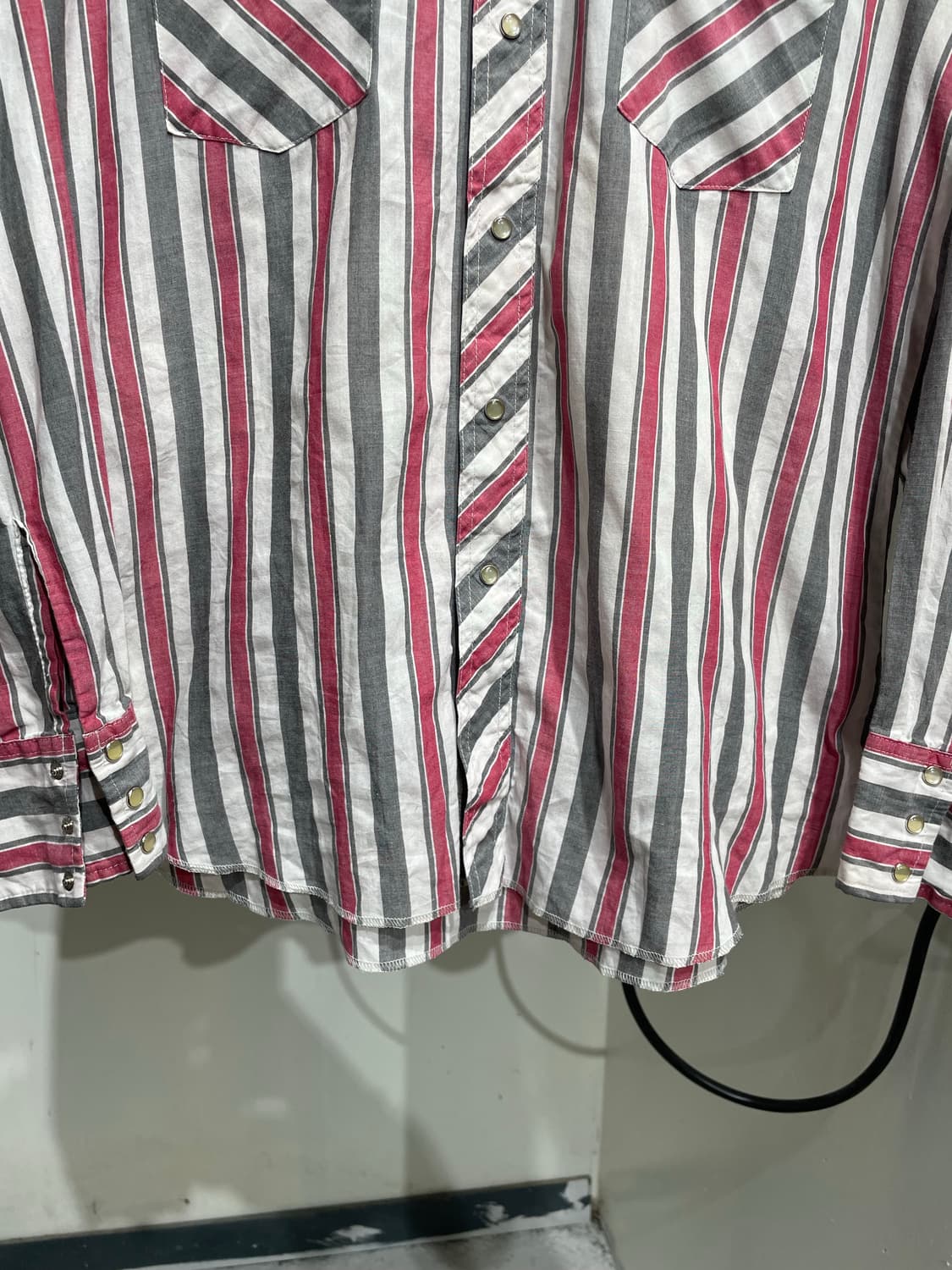 빈티지 스트라이프 웨스턴 셔츠 상품이미지4