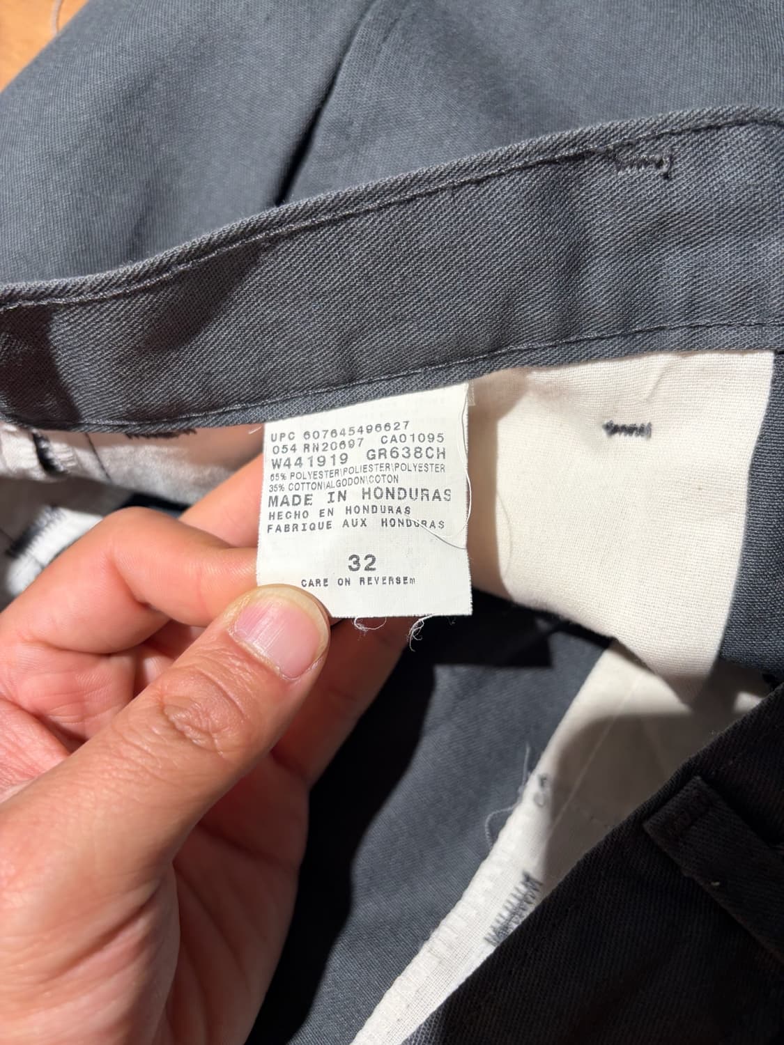 32) Dickies 제뉴인 차콜 와이드 크롭 팬츠 상품이미지9