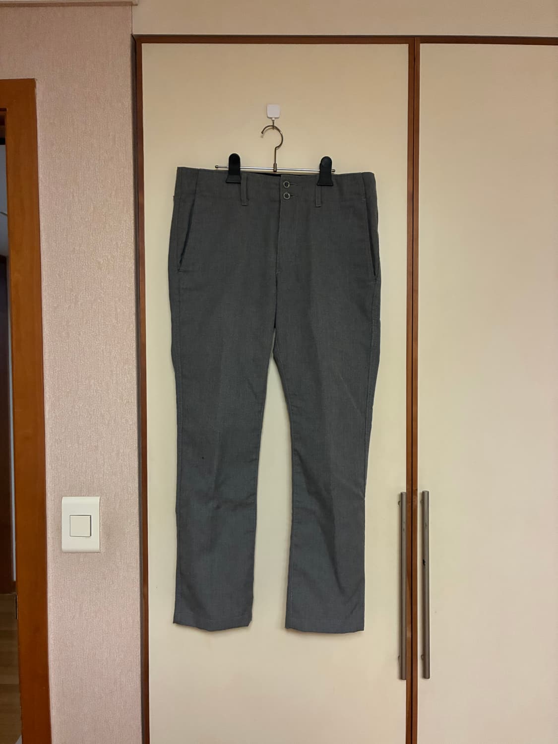 whereabouts 그레이 코튼 팬츠 상품이미지1