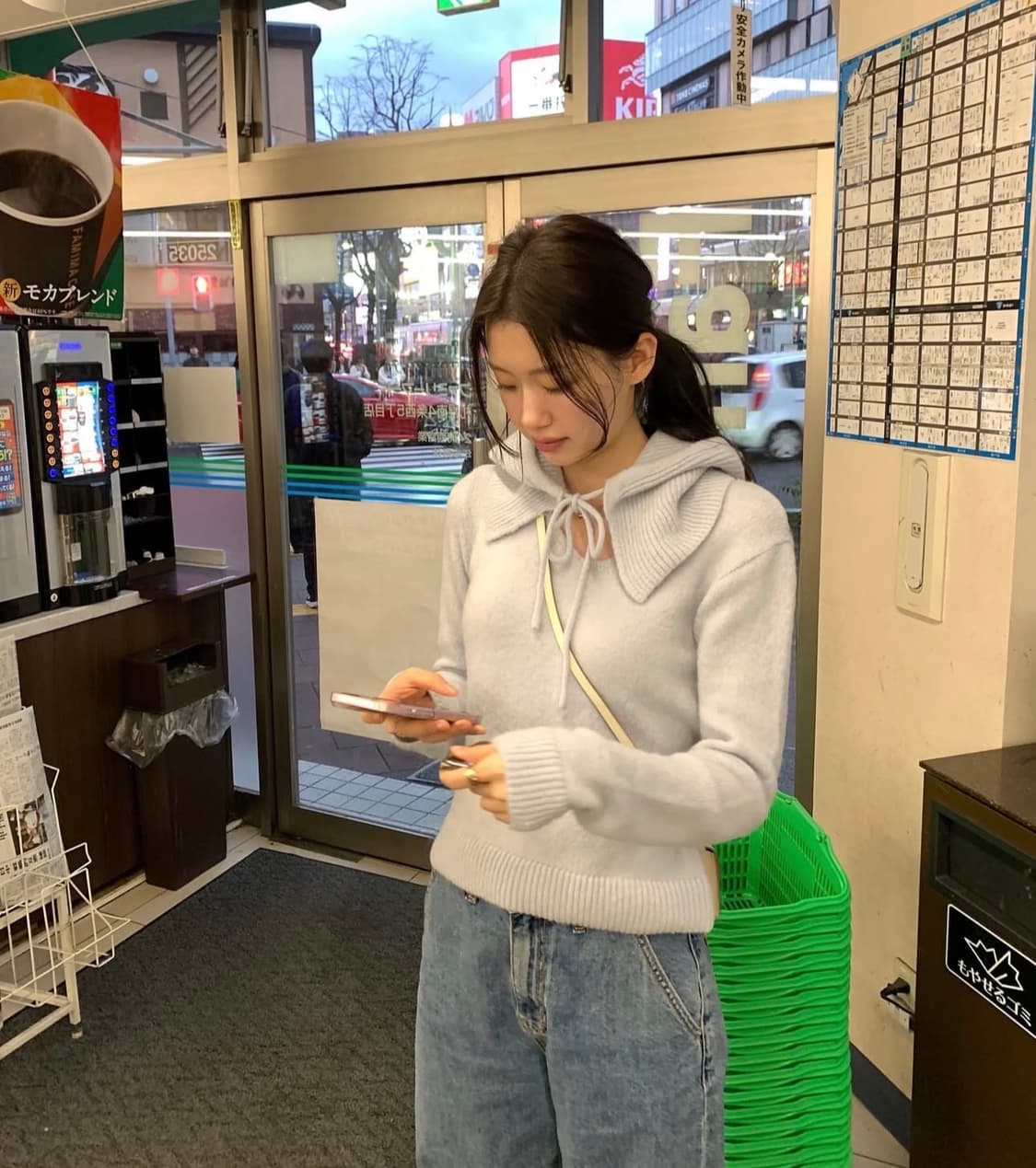 🩵르플레인 소호 모헤어 니트+바라클라바🤍배송비 포함 상품이미지1