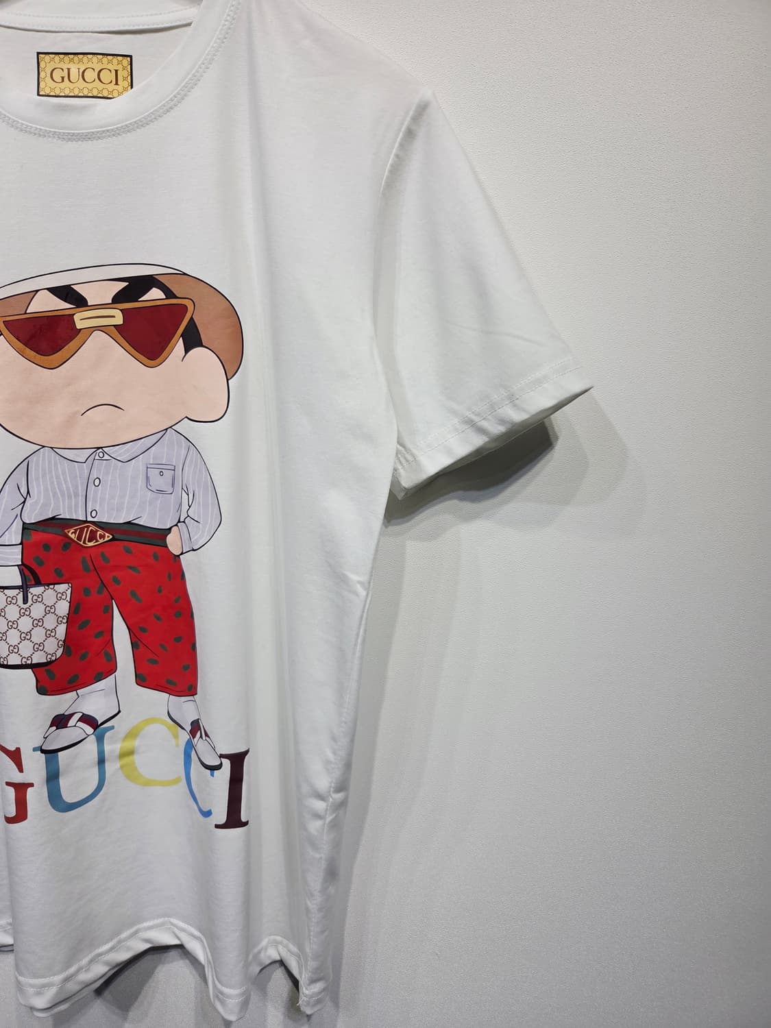 빈티지. 짱구찌 화이트 티셔츠 상품이미지3