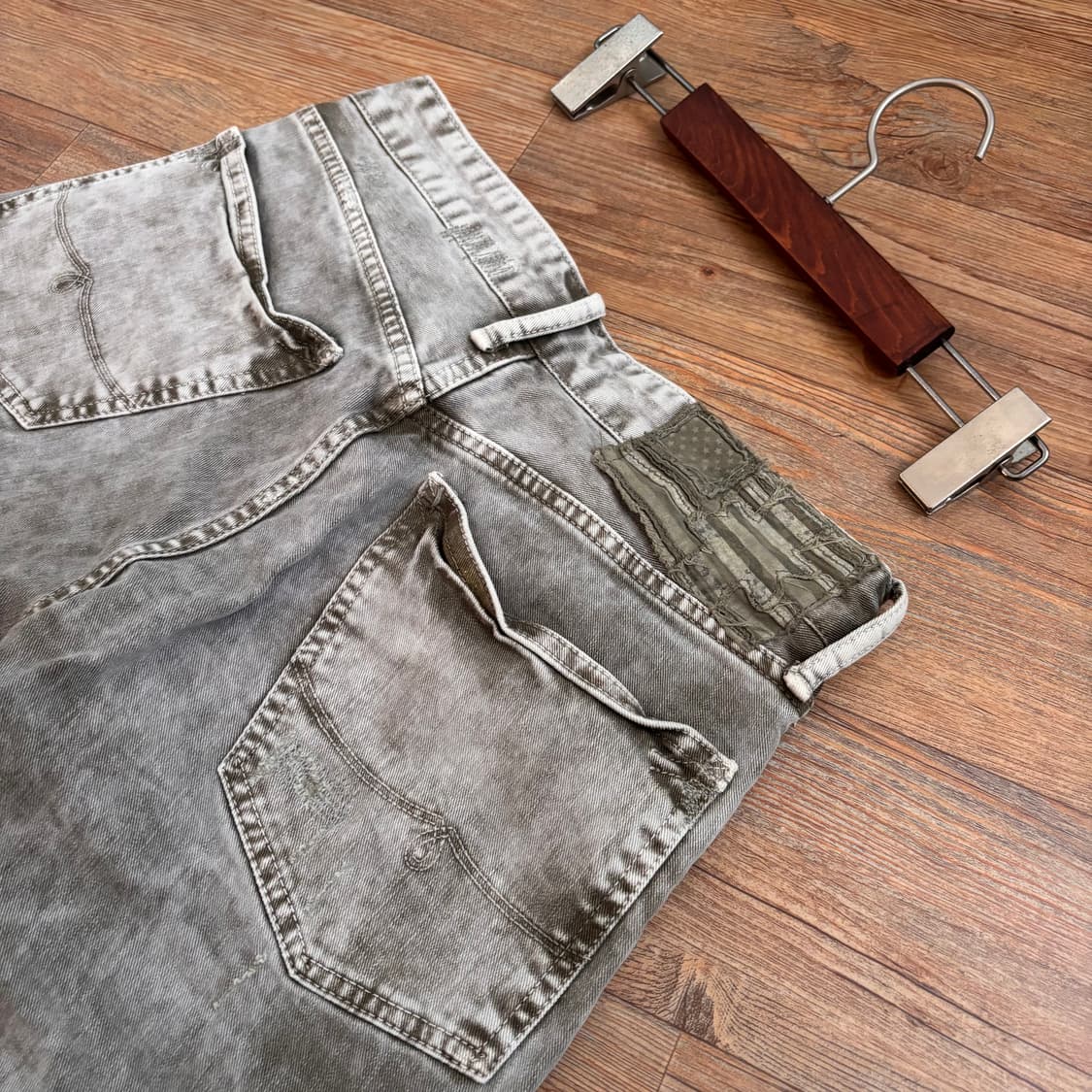 폴로진 빈티지 워싱 데님 청바지 28 스판 카키 랄프로렌 수입 정품 상품이미지6