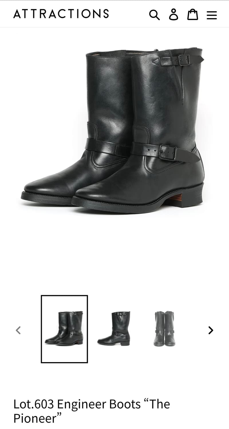 어트랙션즈 빌트벅 603 구이디 홀스벗 파이오니어 엔지니어 부츠 새제품 상품이미지7