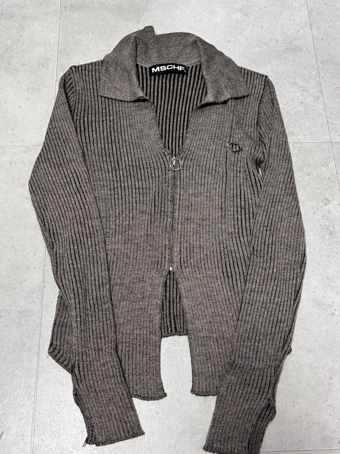 미스치프 니티드 셔츠 니트 롱슬리브 베이지 상품이미지4