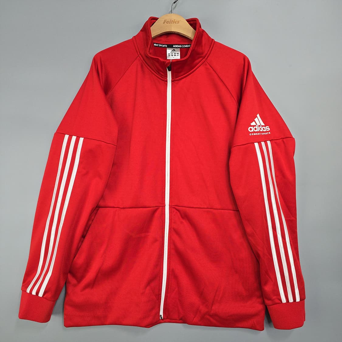 아디다스 컴뱃 3선 트랙탑 레드 XL 상품이미지2