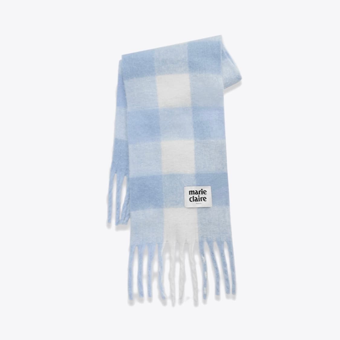 마리끌레르 코튼캔디 체크 머플러 스카이블루 상품이미지1