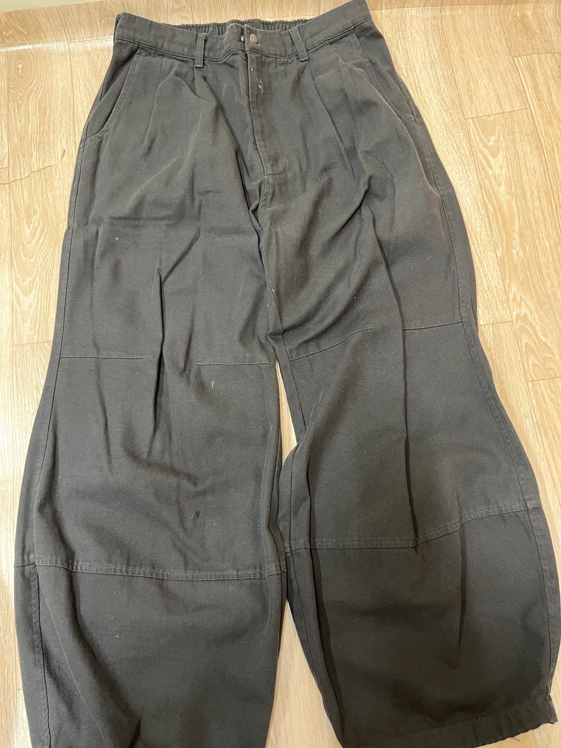 해칭룸 Volume Pants Oxford Washed Charcoal 상품이미지3