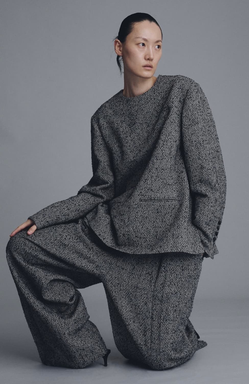 문달 25fw 트위드 셋업 (상의 free/바지 xs) 상품이미지1