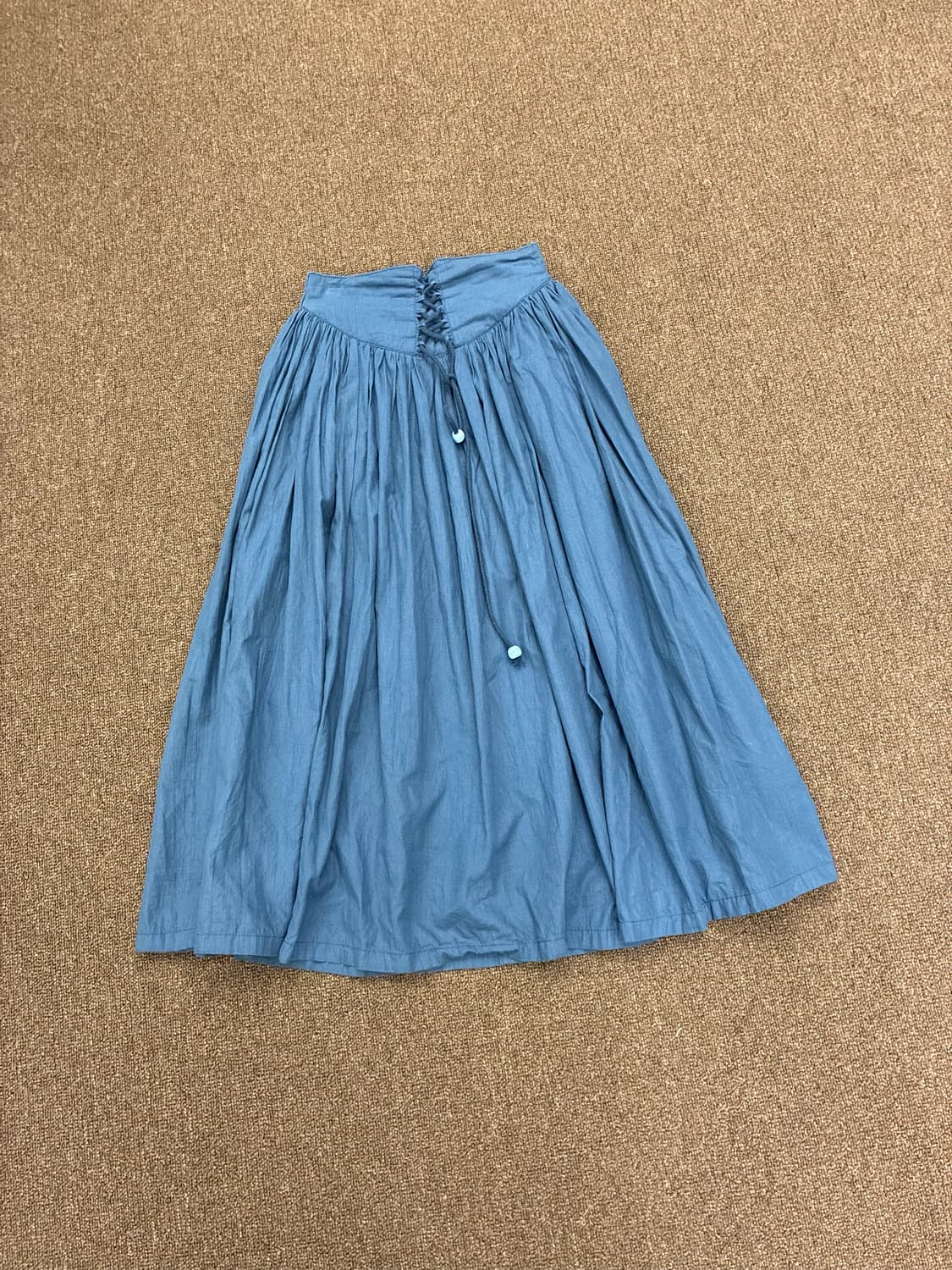 M)Japanese vintage 여성 레이스업 시폰 롱스커트 상품이미지1