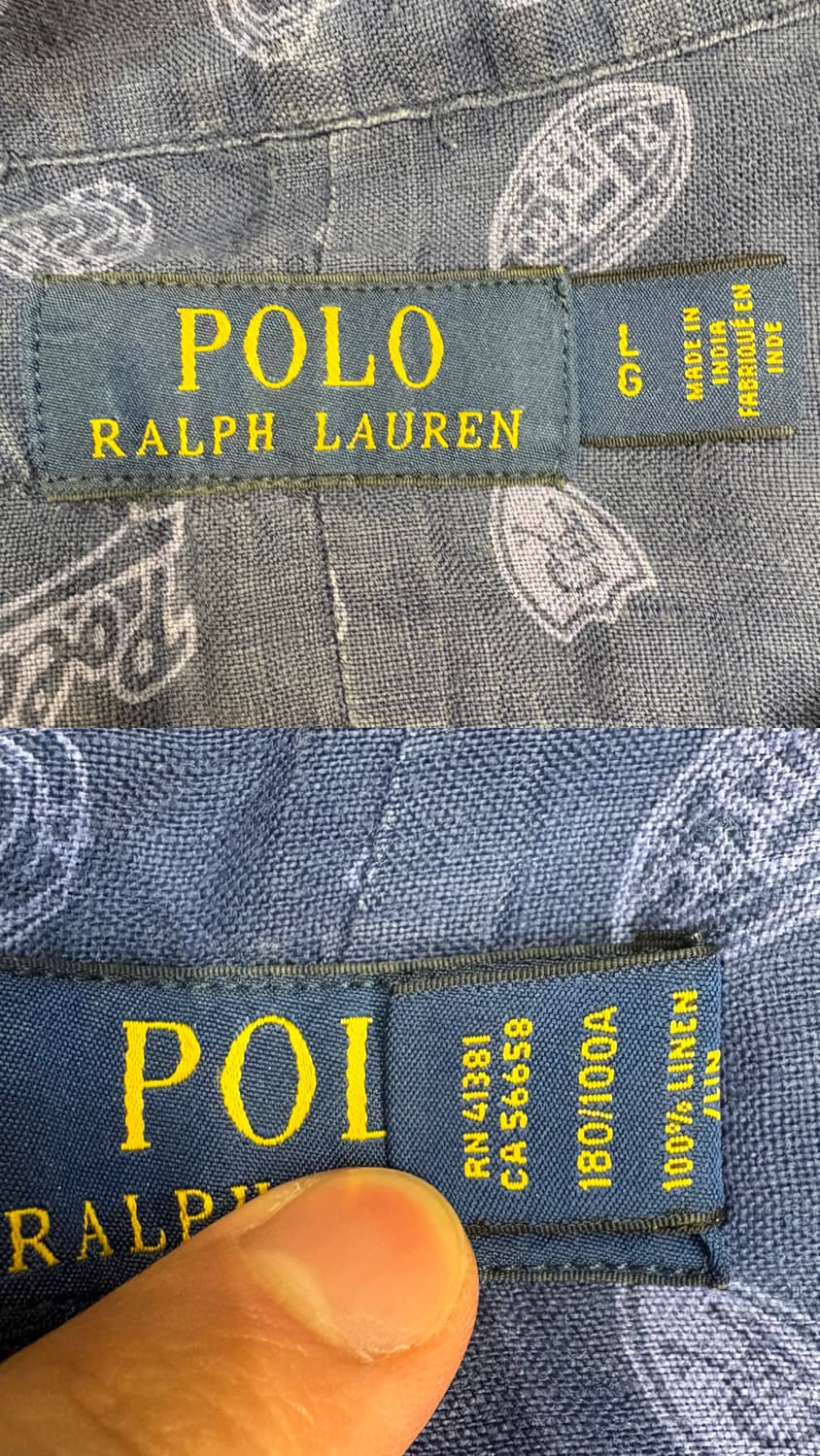 폴로 랄프로렌 린넨 멀티로고 반팔 셔츠 상품이미지9