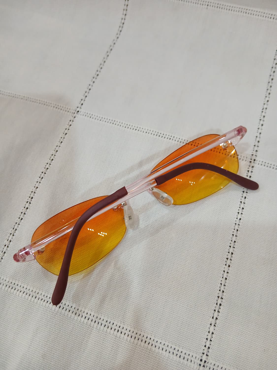 90s 빈티지 란세티 밀라노 선글라스 오렌지 렌즈 상품이미지2