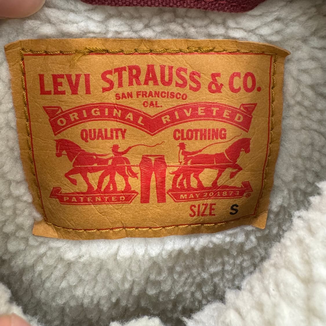 리바이스 타입 3 쉐르파 트러커 자켓 레드 S 상품이미지6