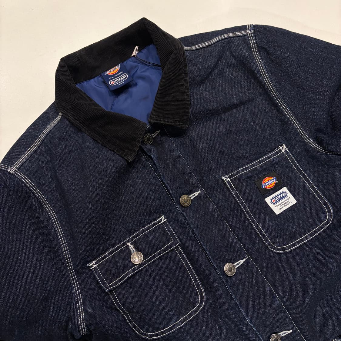 [M] 디키즈 x 아웃도어 프로덕트 데님 워크 자켓 블루 B651 상품이미지3