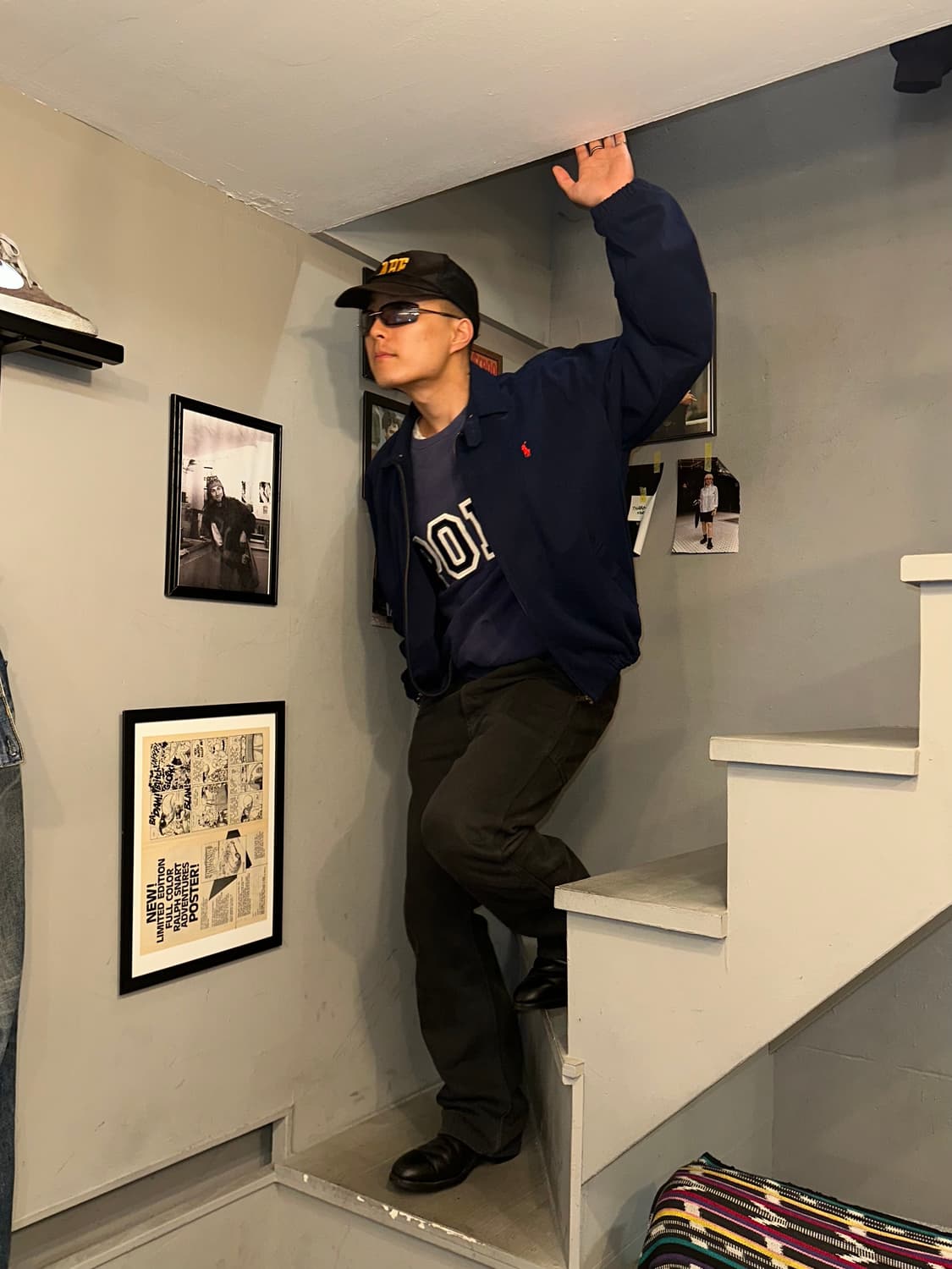 90‘s Polo Ralph Lauren navy swing top JK 상품이미지1