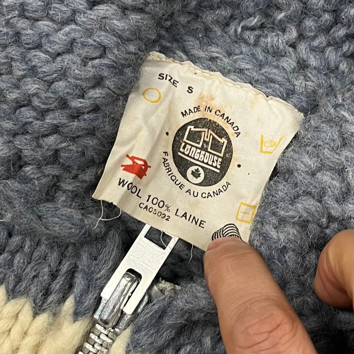 80s Longhouse 헤비 울 코위찬 (95) 상품이미지5