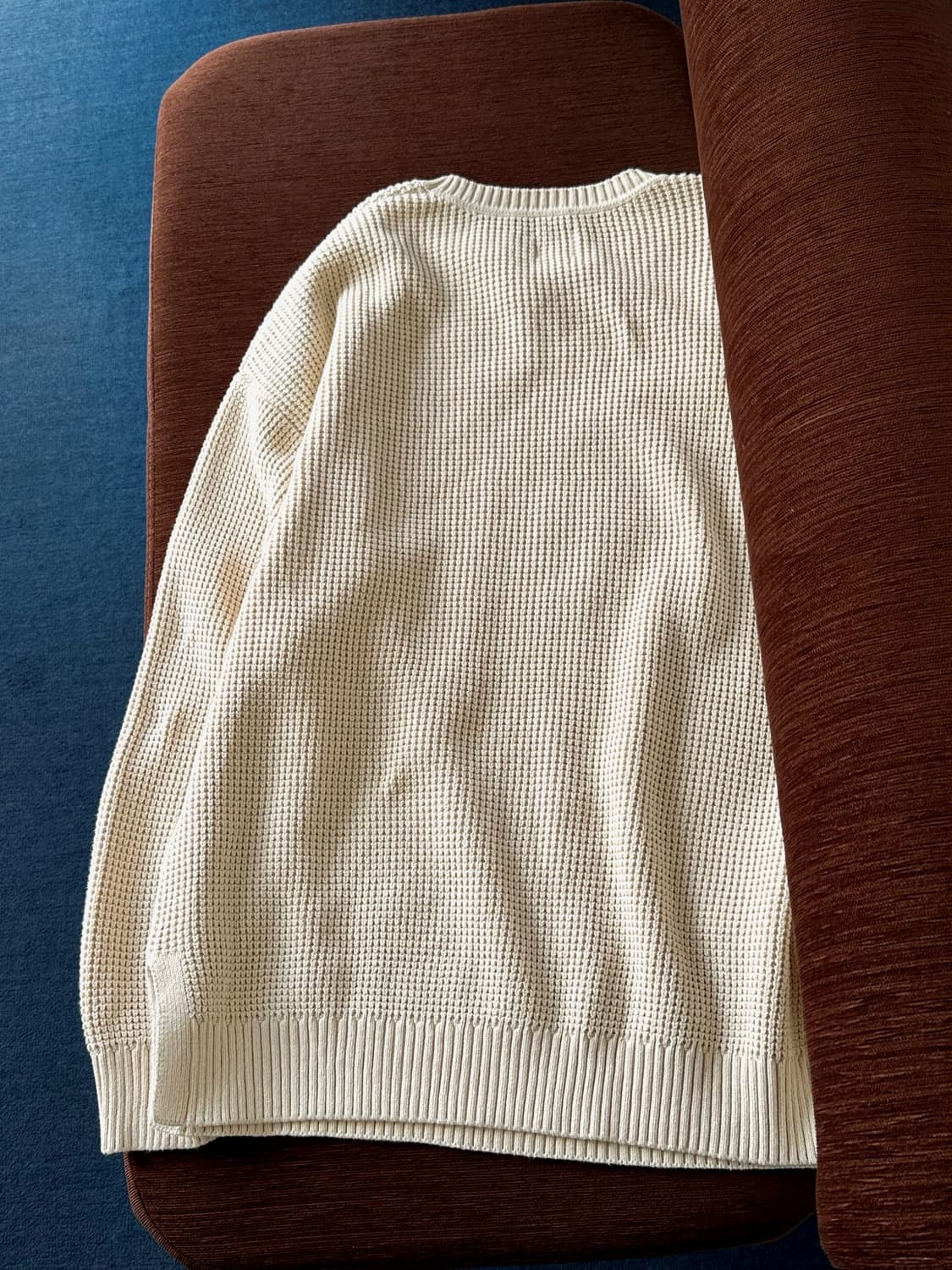 Cotton loose woven crew neck knit P/O 상품이미지5