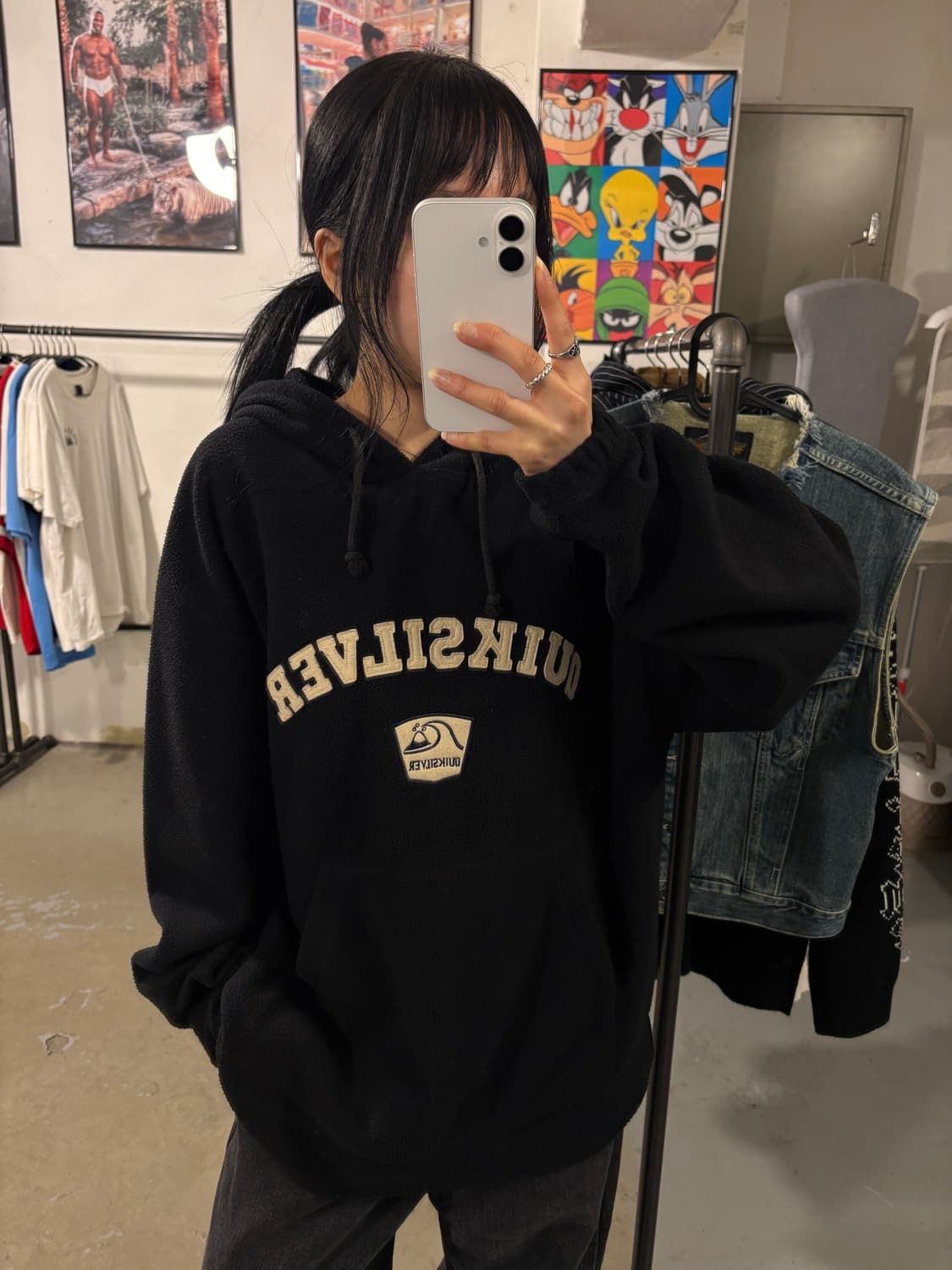 퀵실버 플리스 후드티 상품이미지3