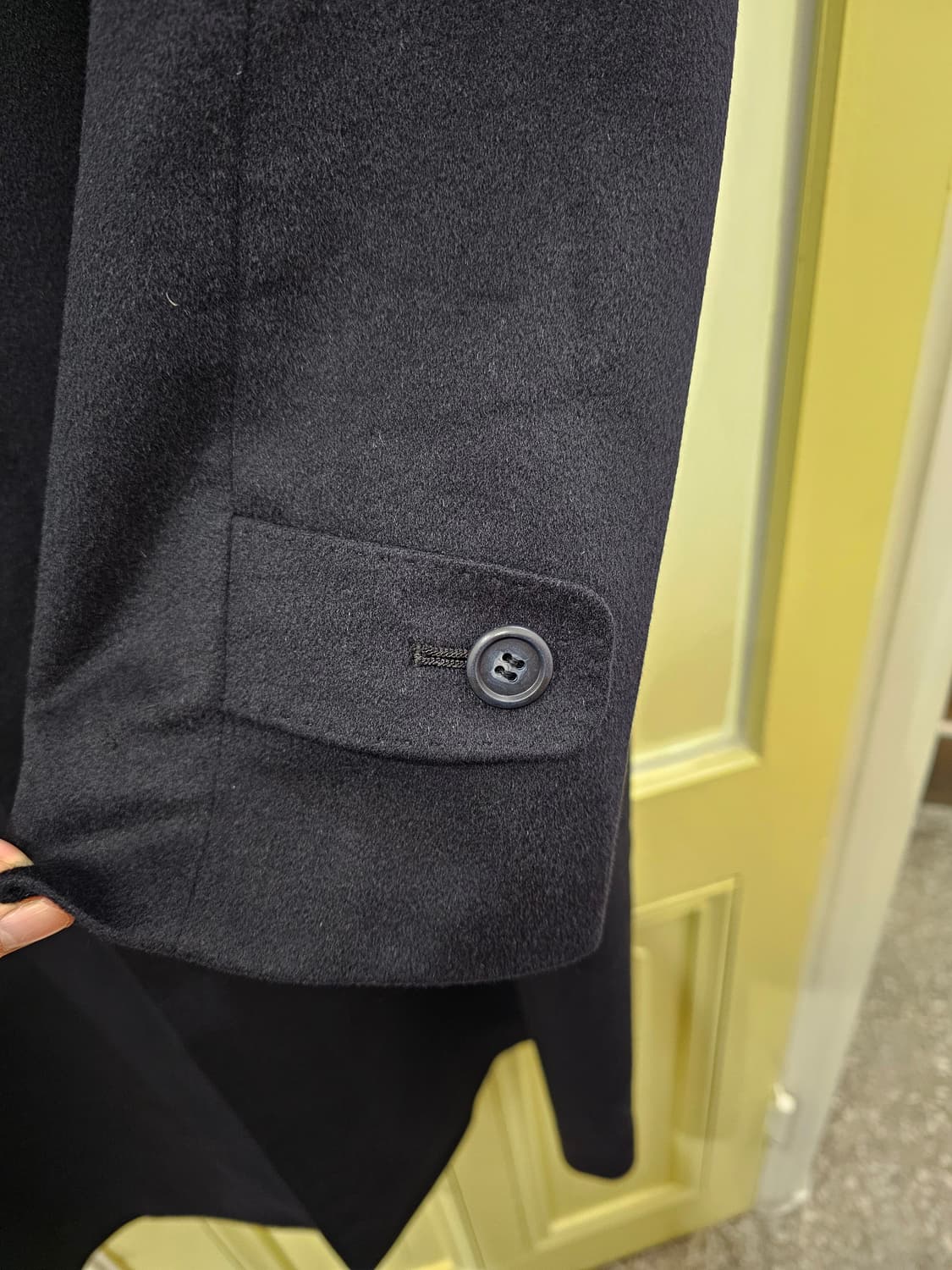 Durban 네이비 퓨어 캐시미어 롱코트 상품이미지5