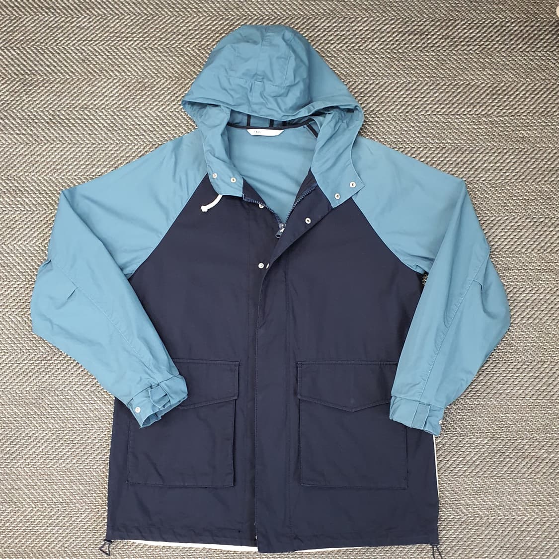 자라 칼라블록 간절기 후드집업 자켓 남자105~110 상품이미지1