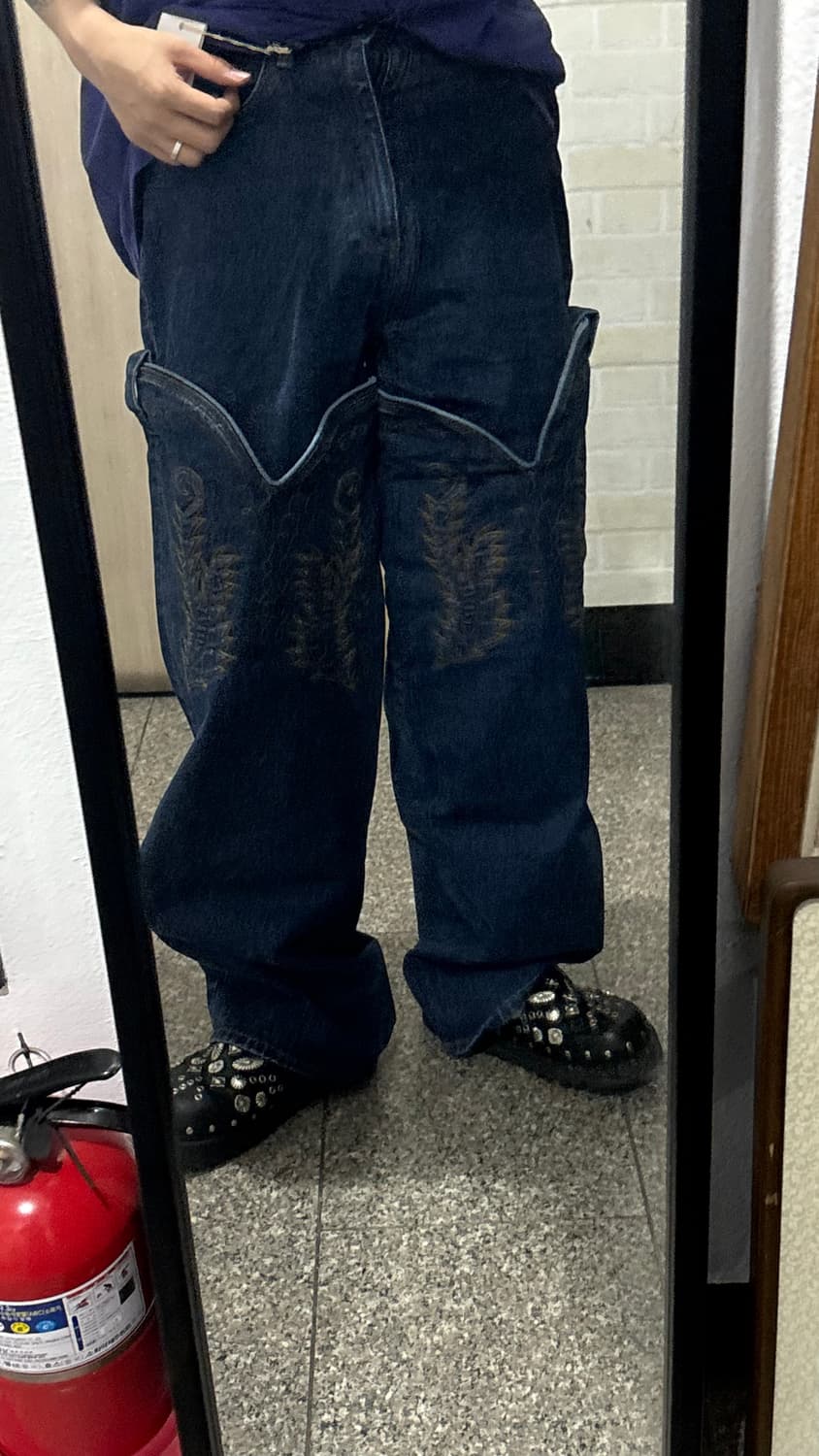 와이프로젝트 맥시 카우보이 커프 진 데님 상품이미지5