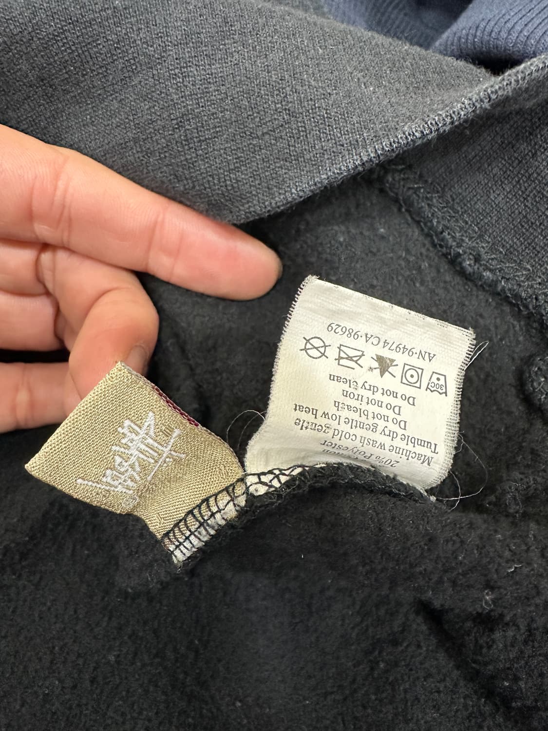 스투시 맨투맨 블랙 L 상품이미지7