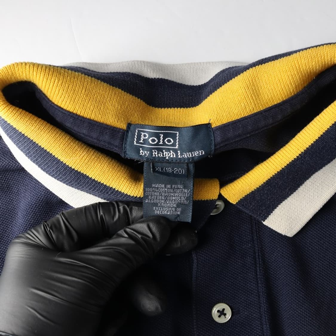 폴로 랄프로렌 빅포니 배색 카라티 XL 18-20 상품이미지5
