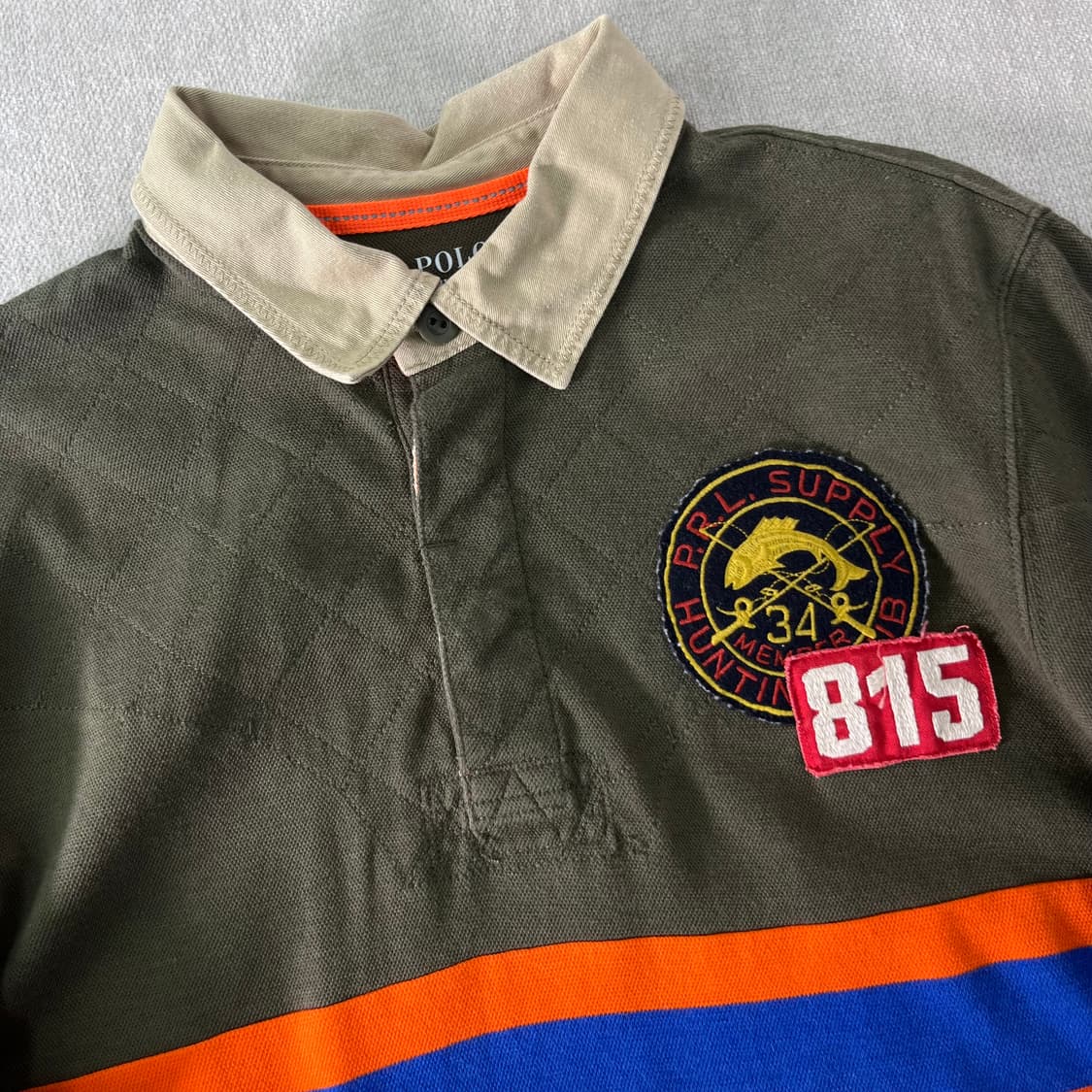 95 폴로랄프로렌 신형 성조기 카키 럭비티  상품이미지2