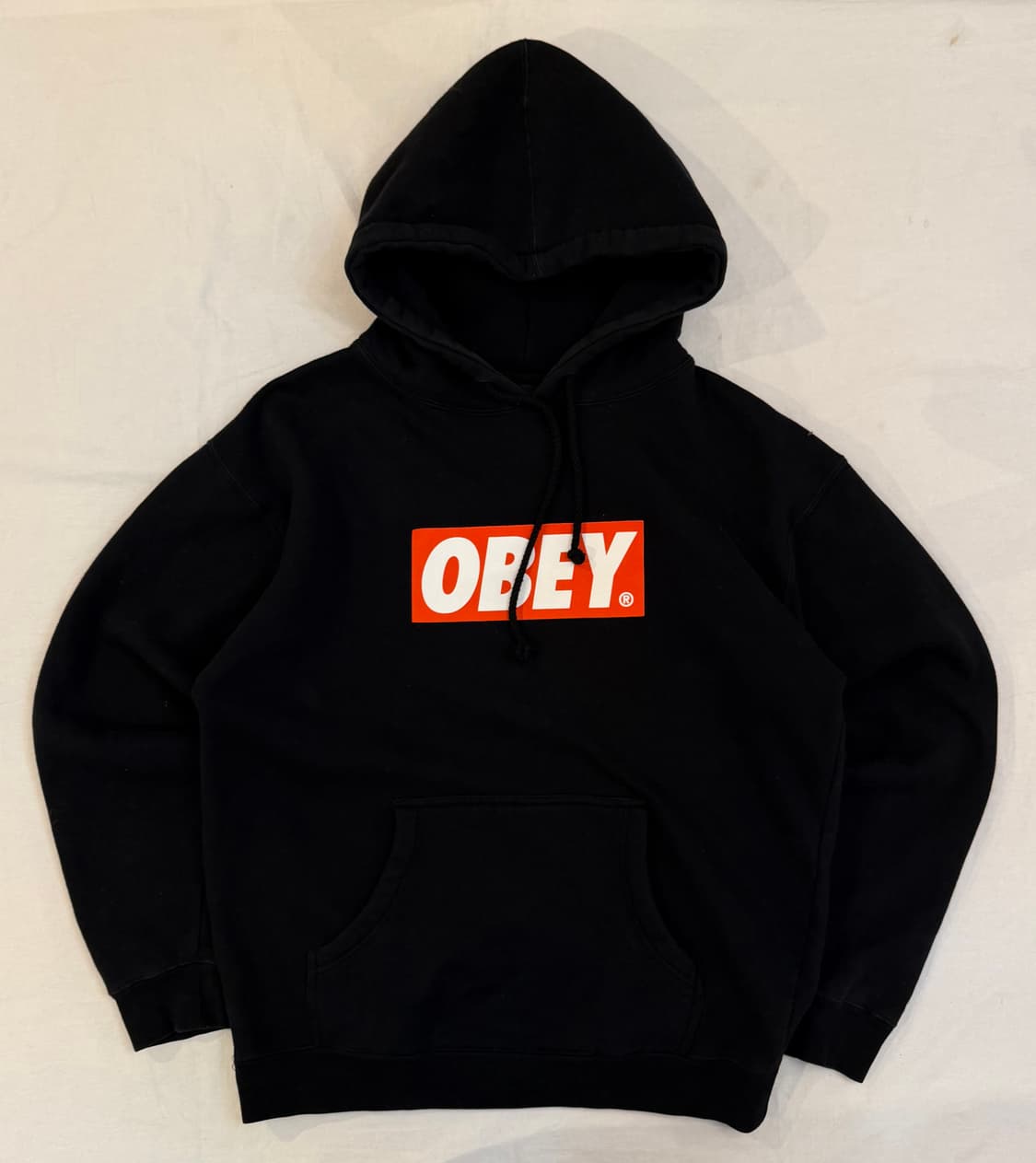 대장급 오베이 박스로고 후드티 블랙 상품이미지1