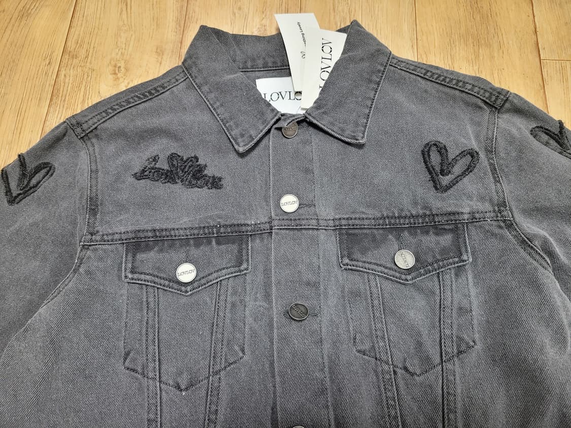 로브로브(LOVLOV) 하트자수 데님자켓 55-66 새상품 상품이미지4