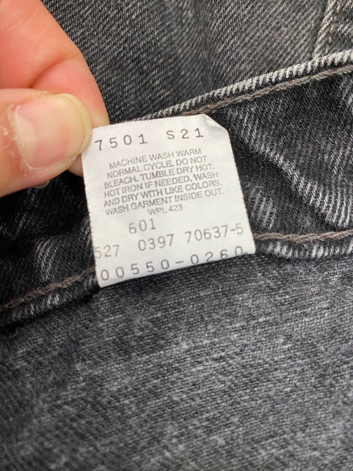 90s Levis 리바이스 550 흑청 데님팬츠 상품이미지8