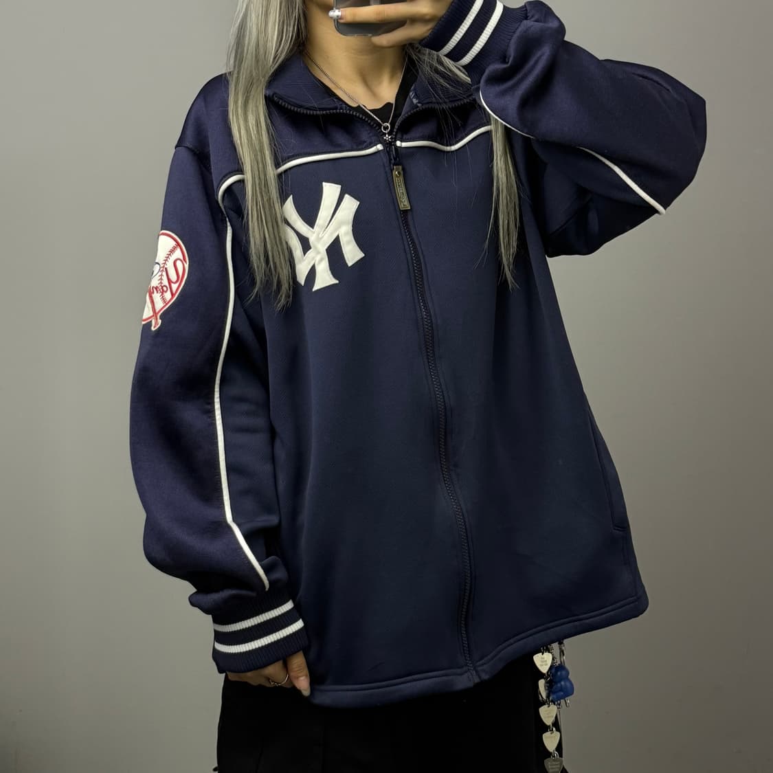 마제스틱 00s NY YANKEES 네이비 트랙 자켓 상품이미지1