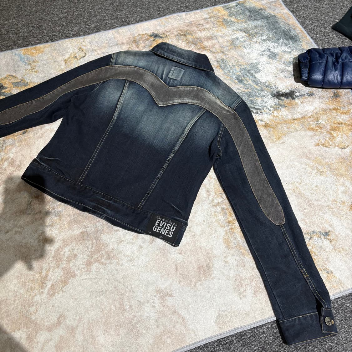 에비수 백로고 빈티지 데님 자켓 상품이미지3