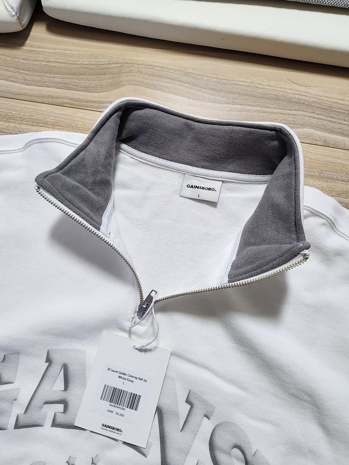 게인스보로로럴골든배색하프집업L사이즈 상품이미지5